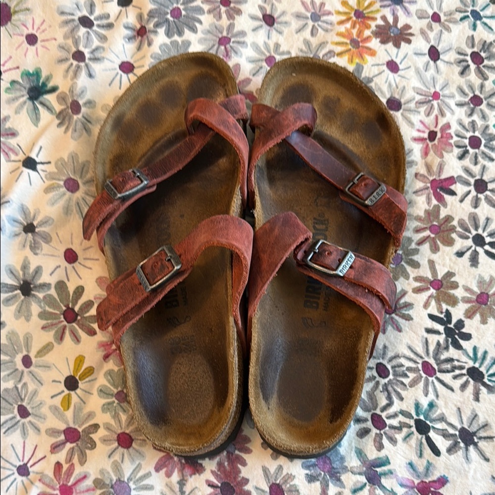 Birkenstock Sandals - Red, sz 38